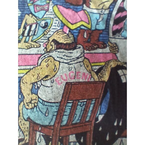 Vintage Alstyle Hard Core Detective Stories Graphic T Shirt Black Mens 2XL T C - Picture 14 of 16